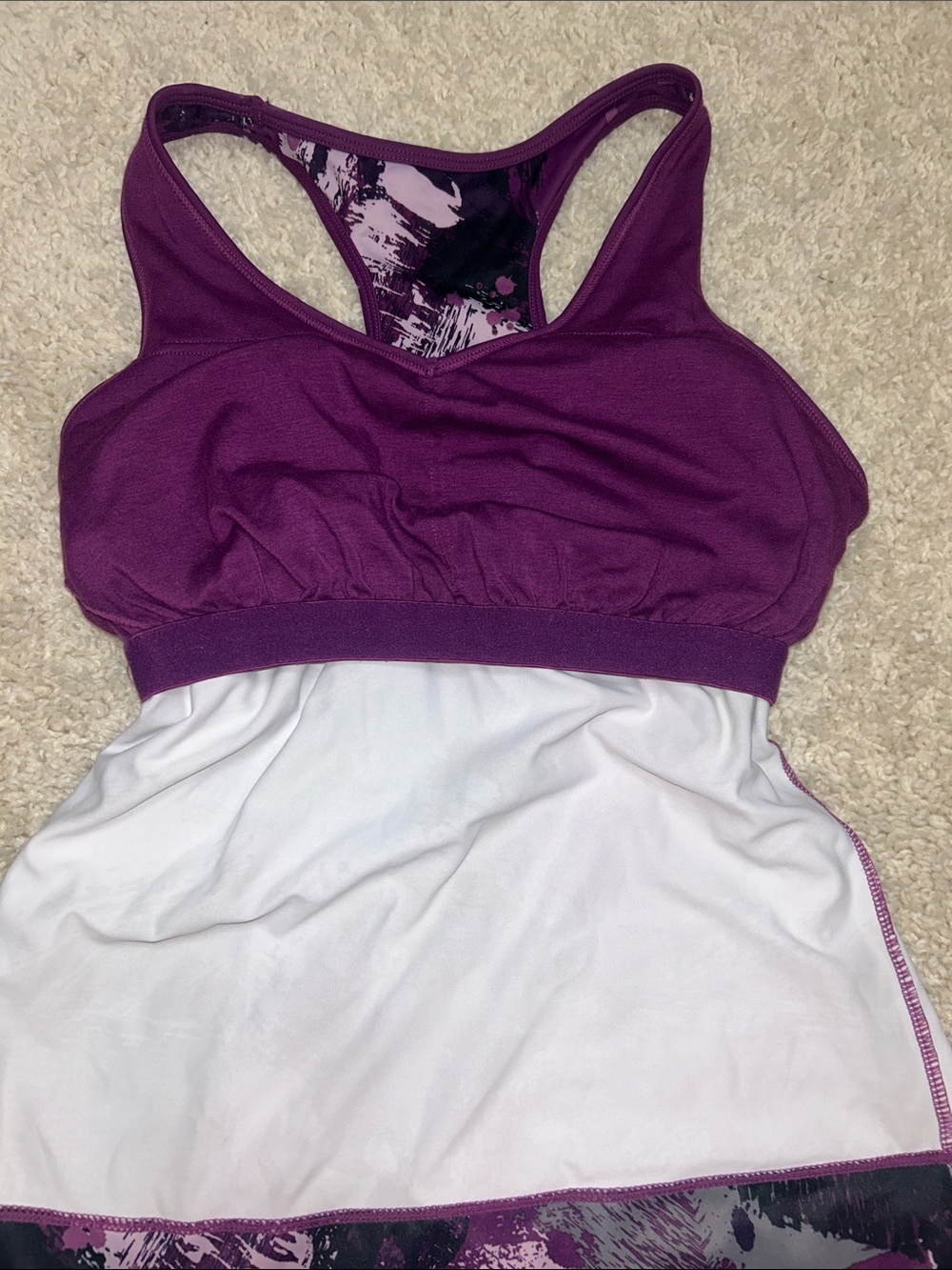 Xersion Purple Abstract Racerback Tank - Picture 5 of 5